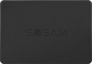 Achteraanzicht van een 2,5-inch SATA III SSD-behuizing.