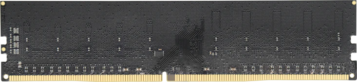 Achteraanzicht van een DDR4 UDIMM-module voor desktops en systeemintegratie.