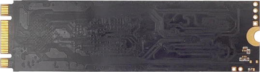 Achteraanzicht van een consumer M.2 SATA SSD-module.